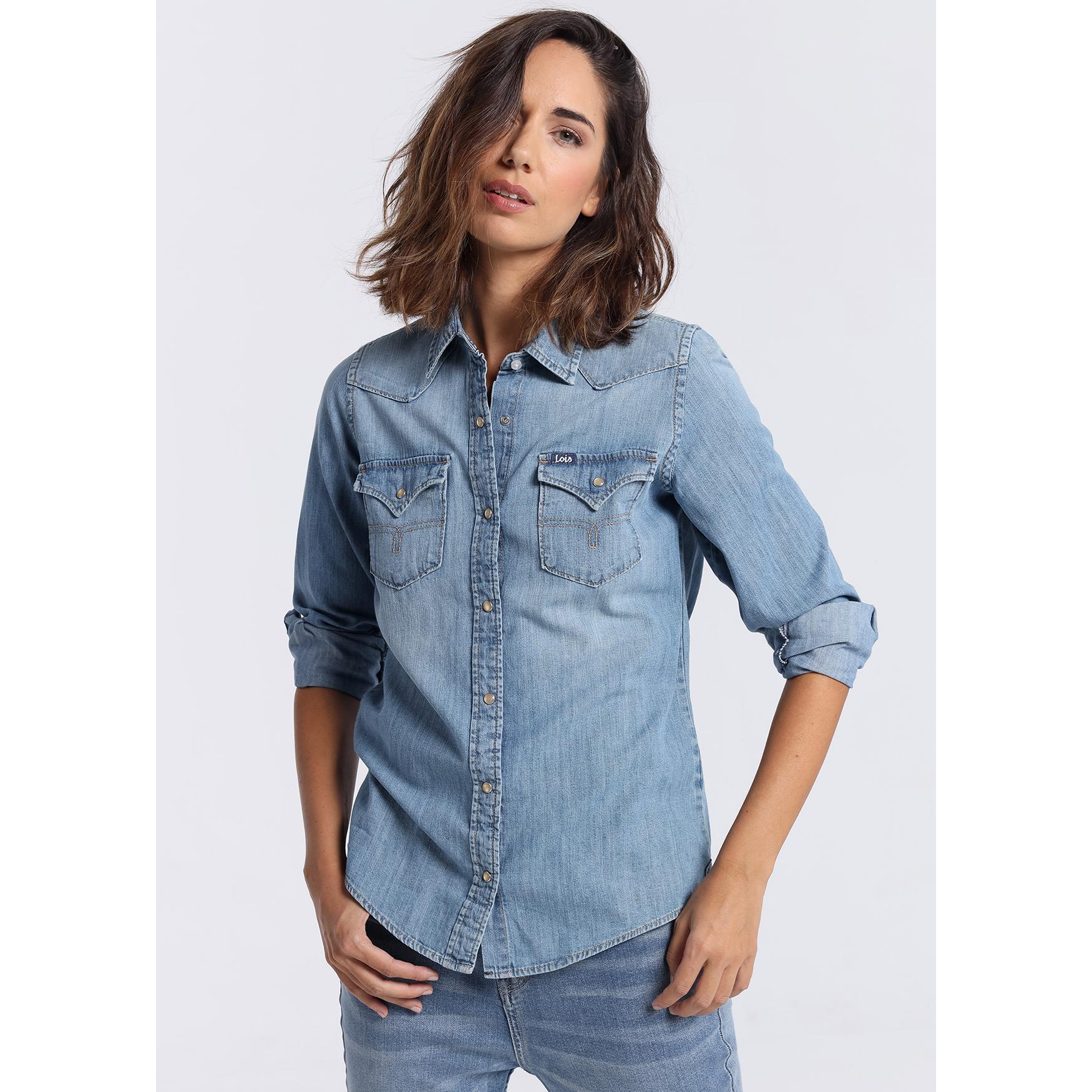 LOIS JEANS - Camisa tejana de manga larga