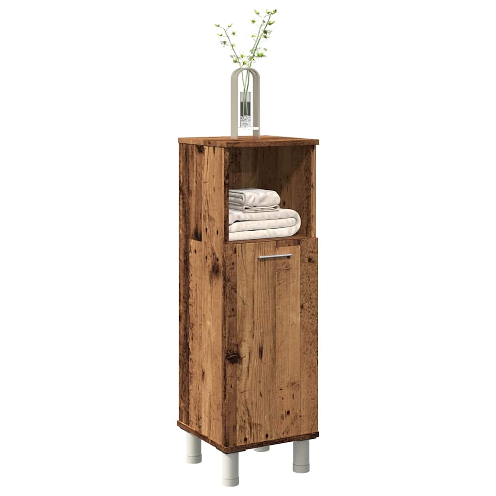 vidaXL Armario de baño madera contrachapada roble marrón 30x30x95 cm en color Marrón roble/Roble artisan/Blanco brillante y más | almacenamiento funcional diseño moderno para baño dormitorio sala
