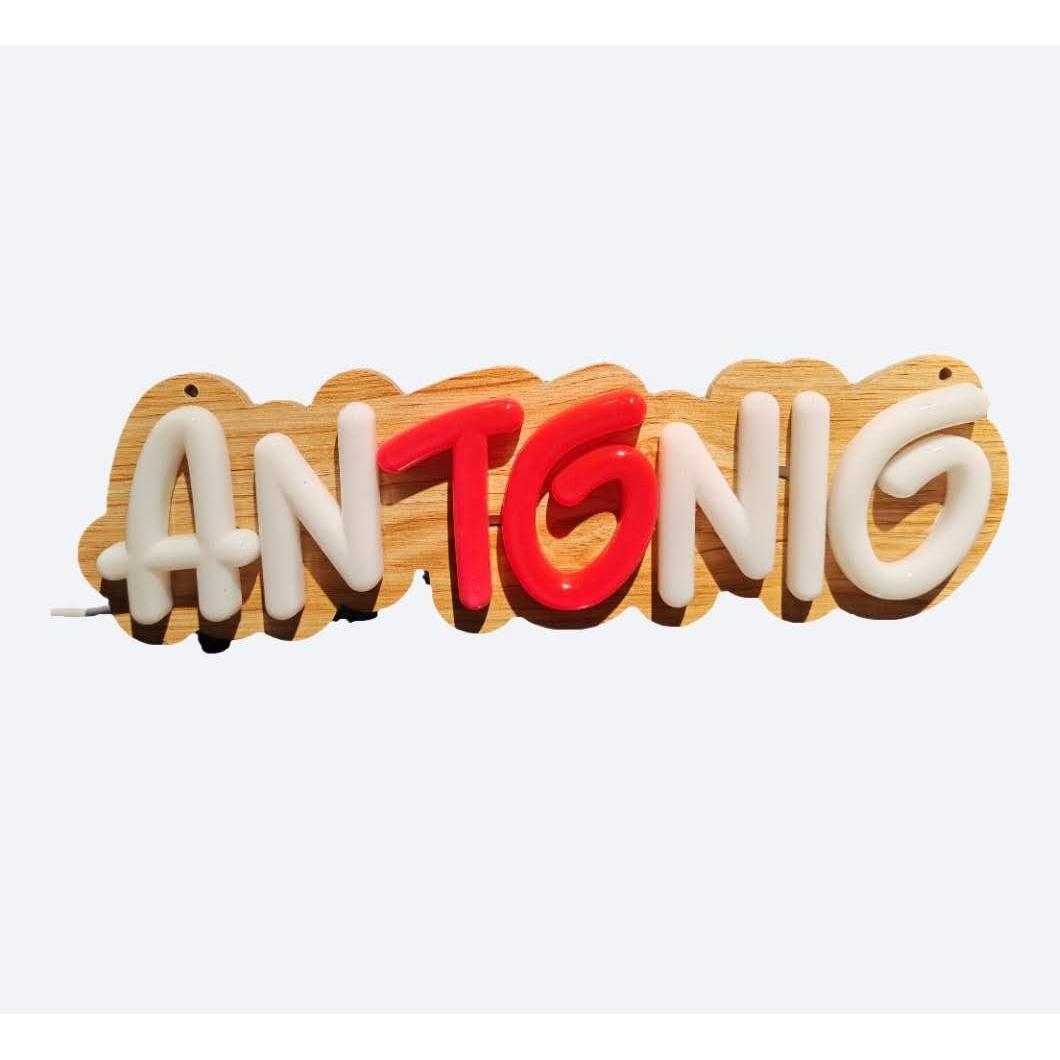 Letrero Luminoso LED Personalizado con Nombre – Luz de Neón Decorativa USB con Letras Intercambiables, Ideal para Habitación Infantil, Cumpleaños, Fiestas, Regalos y Decoración de Hogar | Cada Nombre Tiene Un Diseño Diferente