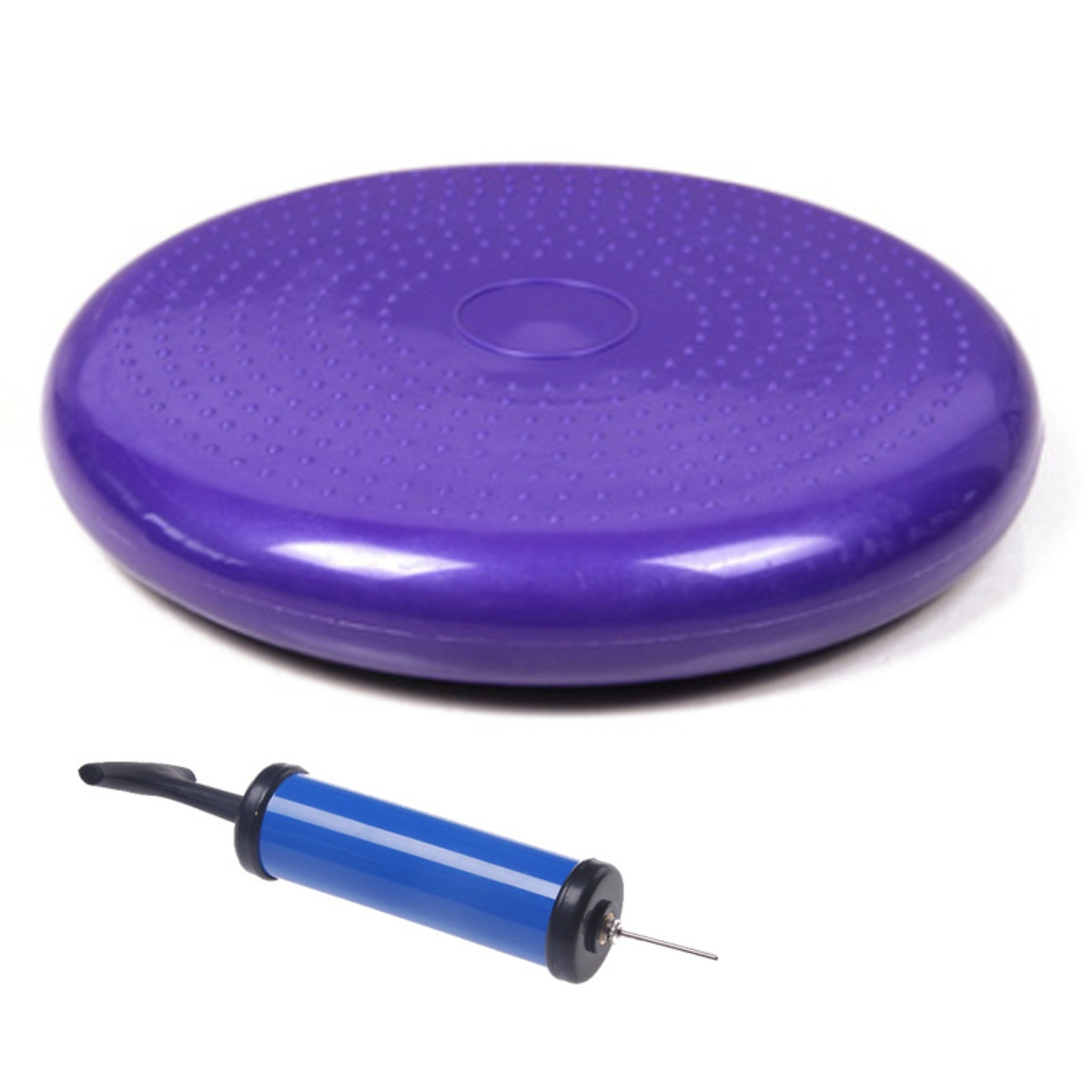 Cojín/Asiento de yoga y masaje - Disco de equilibrio inflable grueso y antiexplosivo con bomba de aire incluida