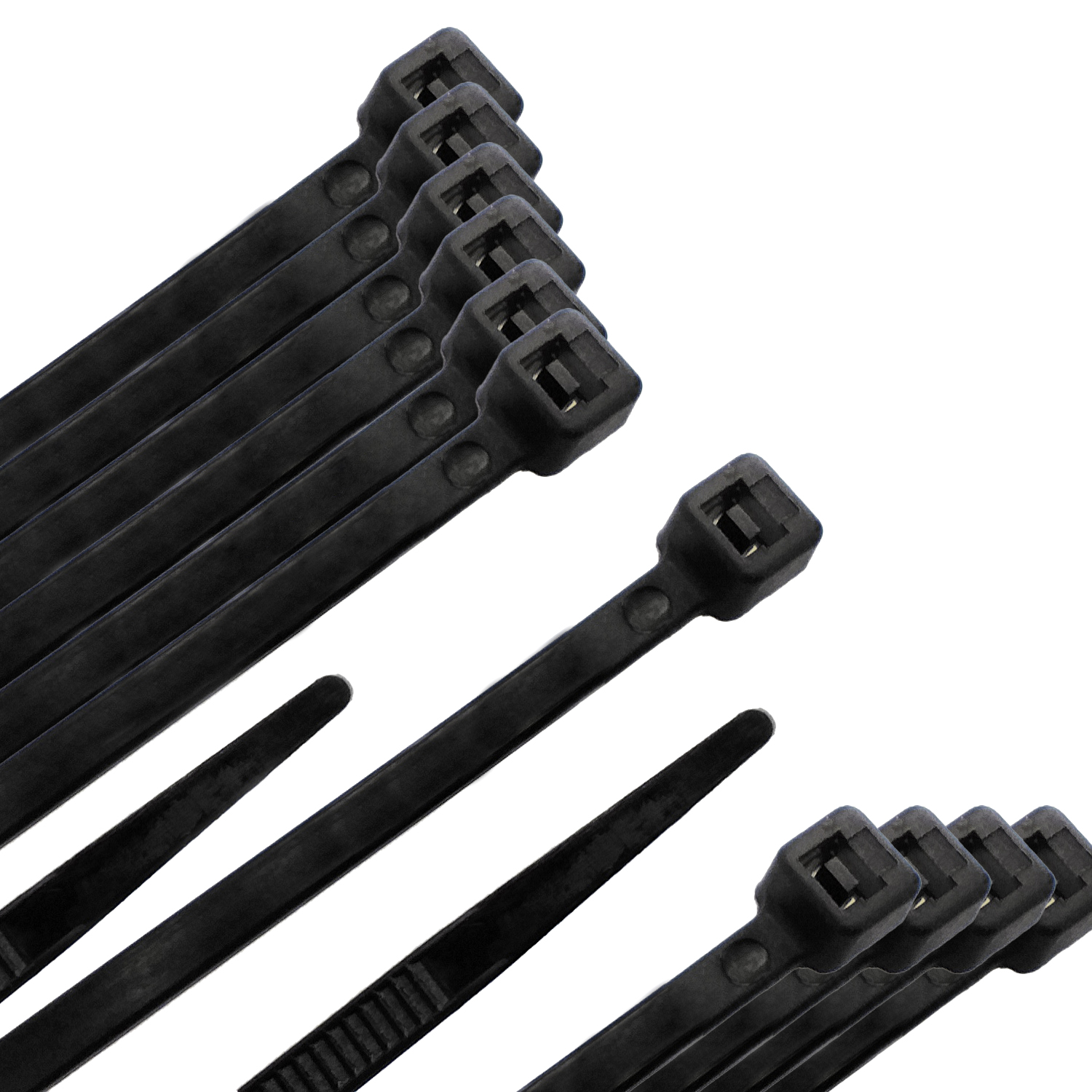 SANCO STORE - WOLFPACK LINEA PROFESIONAL Brida Nylon 100%. Color Negro 2,5 x 100 mm. Bolsa 100 unidades. Abrazadera Plastico, Organizador Cables, Alta Resistencia