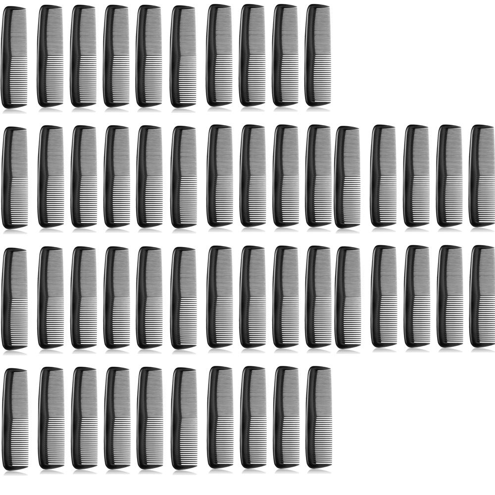 TK Peine De Bolsillo Inflexible De 5 Pulgadas 50 Piezas Negro Ideal Para Viajes Adecuado Para Todos Los Tipos De Cabello Hombres Y Mujeres