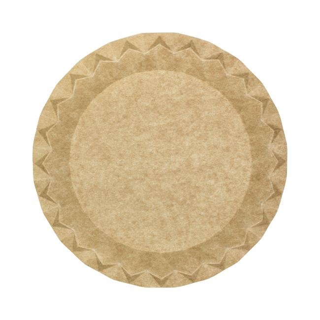 MONOUSO | Plato de Cartón Kraft "Flower" Ø23cm 245g/m² (600 Uds)
