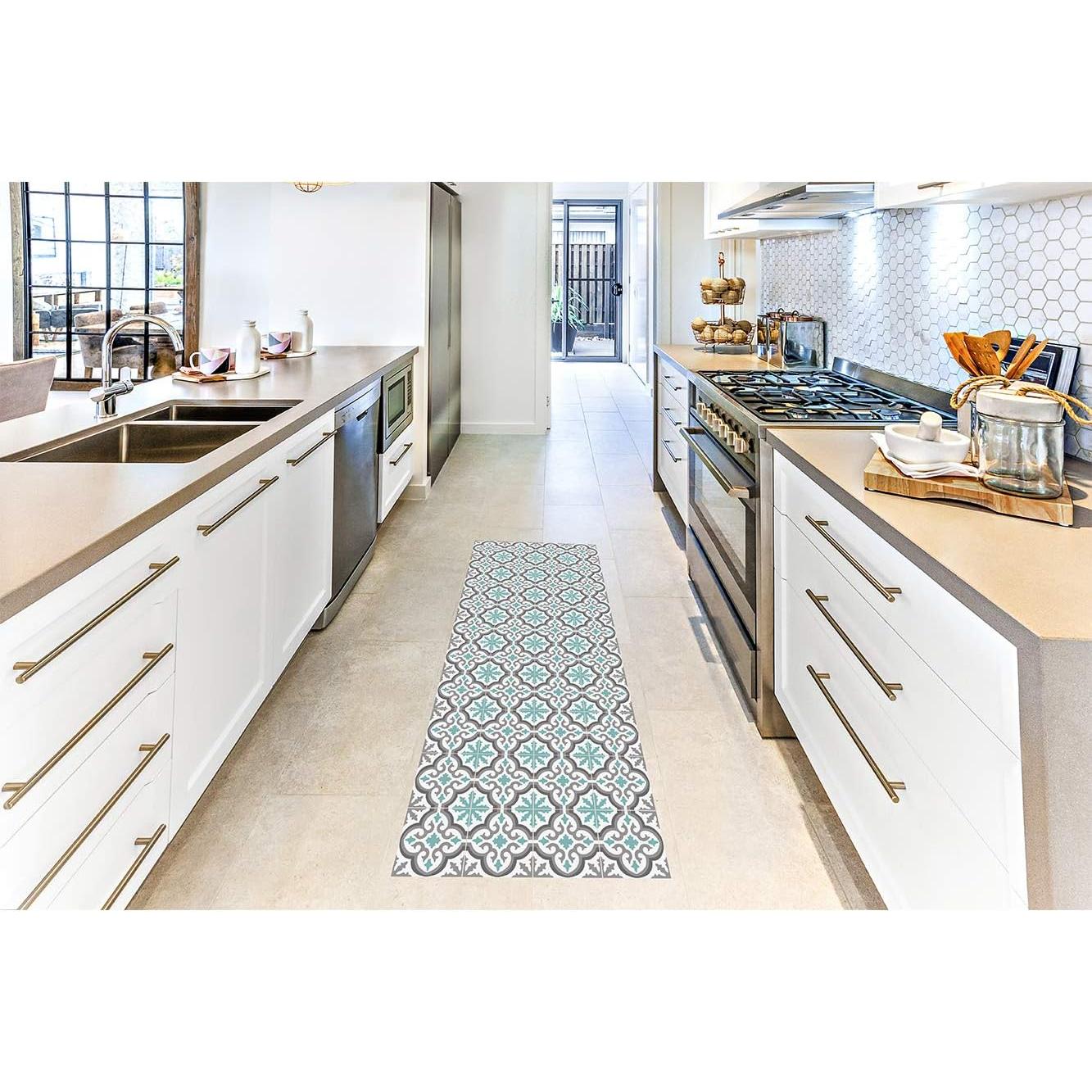 Oedim Alfombra Vinílica Mosaico | Varias medidas | Alfombra Cocina Vinilo | Alfombra Salón Antideslizante