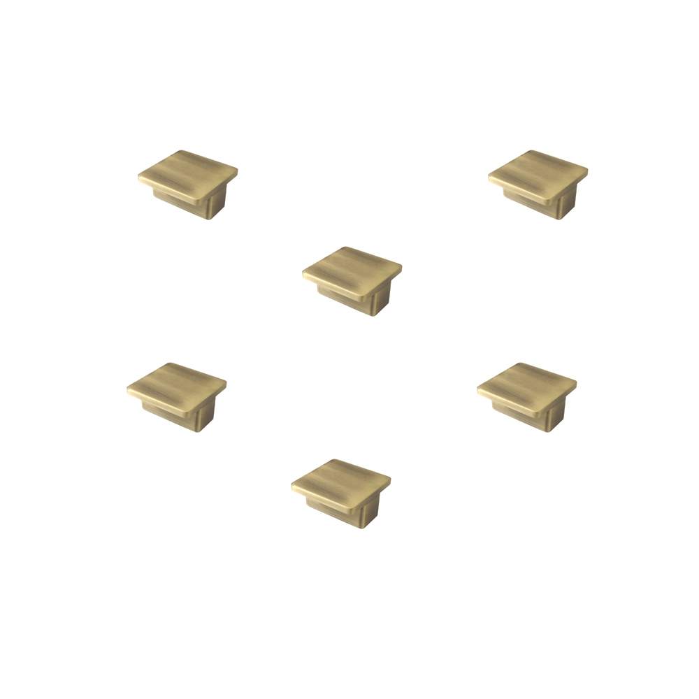 6 Un. TIRADOR Asa Mueble latón mate Puerta Armario COCINA Baño 38x38MM
