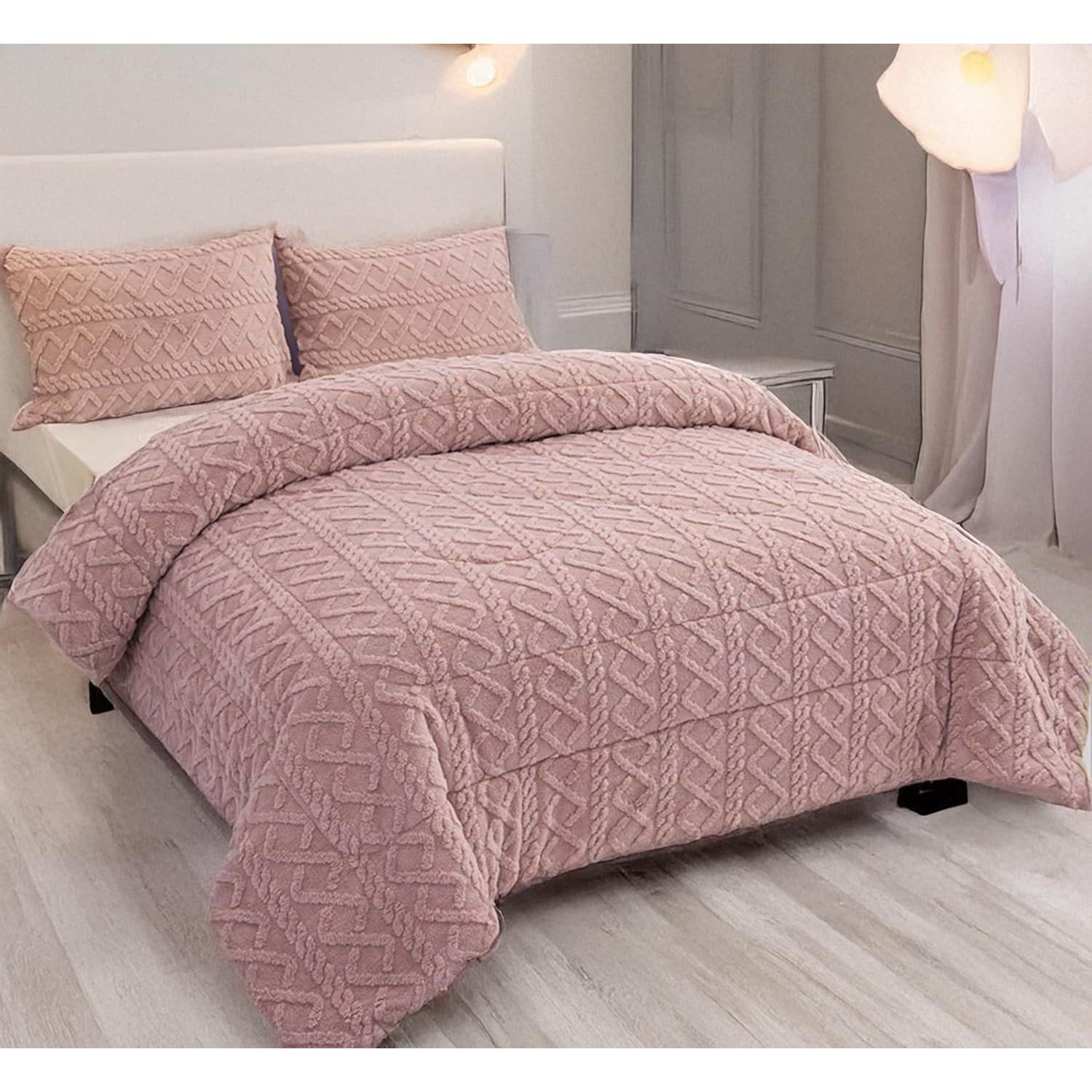 C.A | Edredón de Invierno | Borrego Extra Suave | Cálido y Grueso | Incluye Funda de Almohada | Confort Total