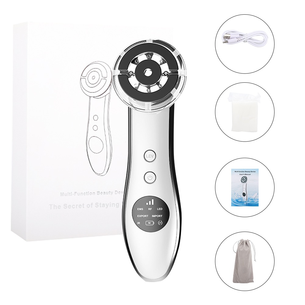 Máquina de Levantamiento Facial RF 5 LED Rejuvenecimiento de Piel de Alta Frecuencia para Acné, Arrugas, Envejecimiento Herramienta de Cuidado de la Pielión