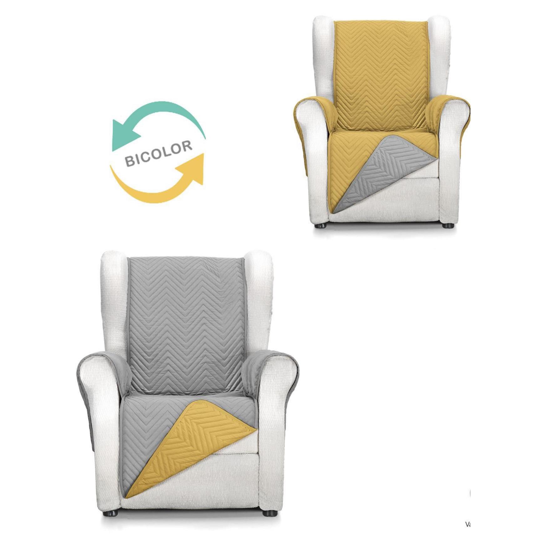 Funda de Sofá Reversible, Protector de Sofá Acolchado Bicolor con Funda Reposabrazos  1Plazs 2Plazas 3 Plazas 4Plazas