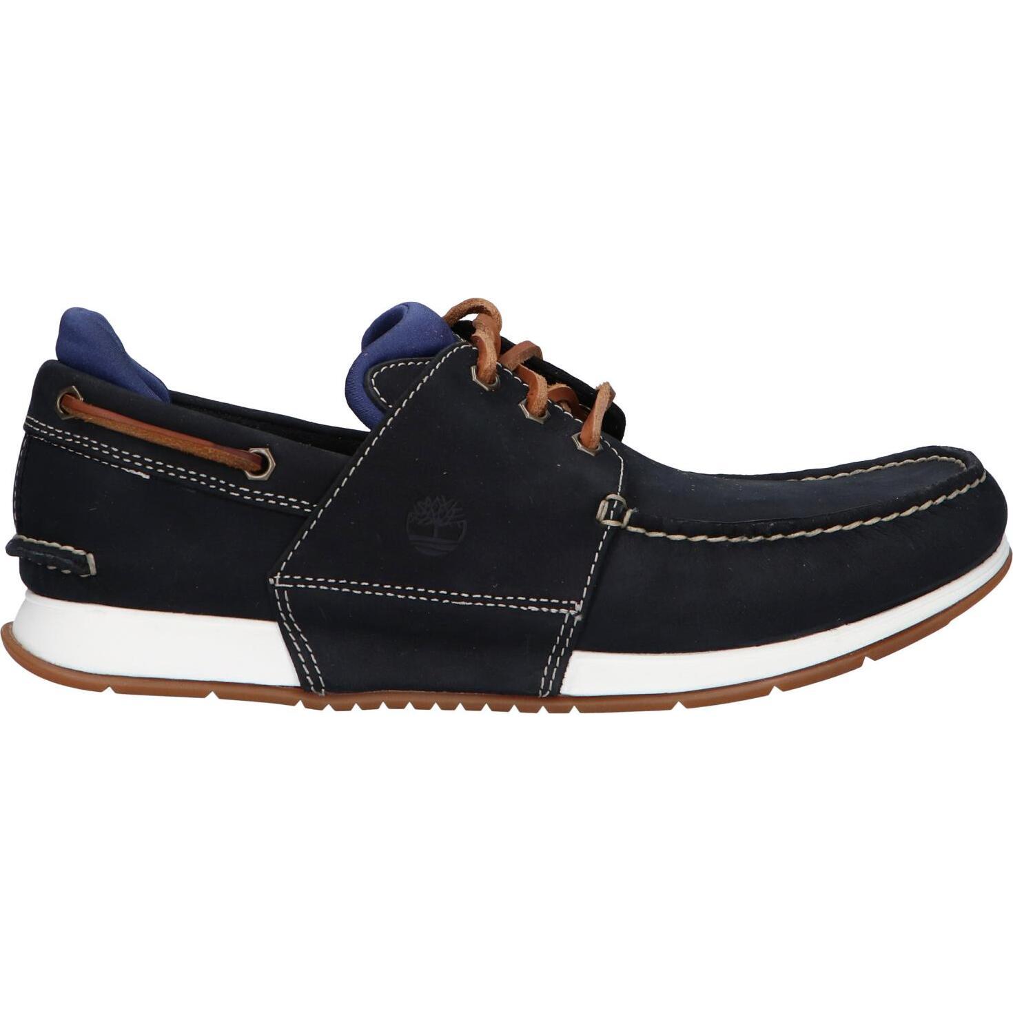 Timberland Men's Nautical Shoes A2427 Hegers DK TTAL ECLIPSE offer stylish comfort with a cushioned insole and non-slip rubber sole, crafted from durable leather for versatile use in any season.