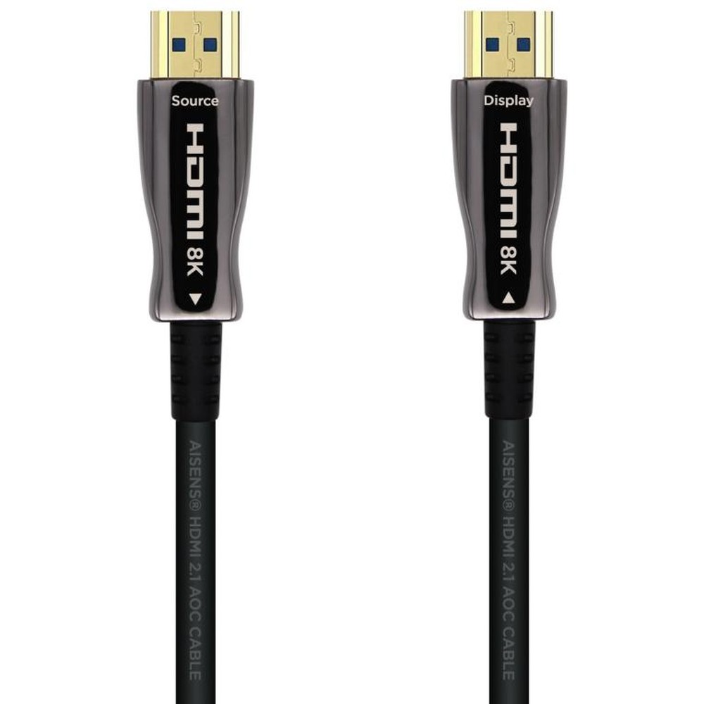 Aisens - Cable HDMI 2.1 AOC de fibra óptica 30 m para 8K@60Hz y 4K@120Hz con soporte HDR, ARC y Ethernet