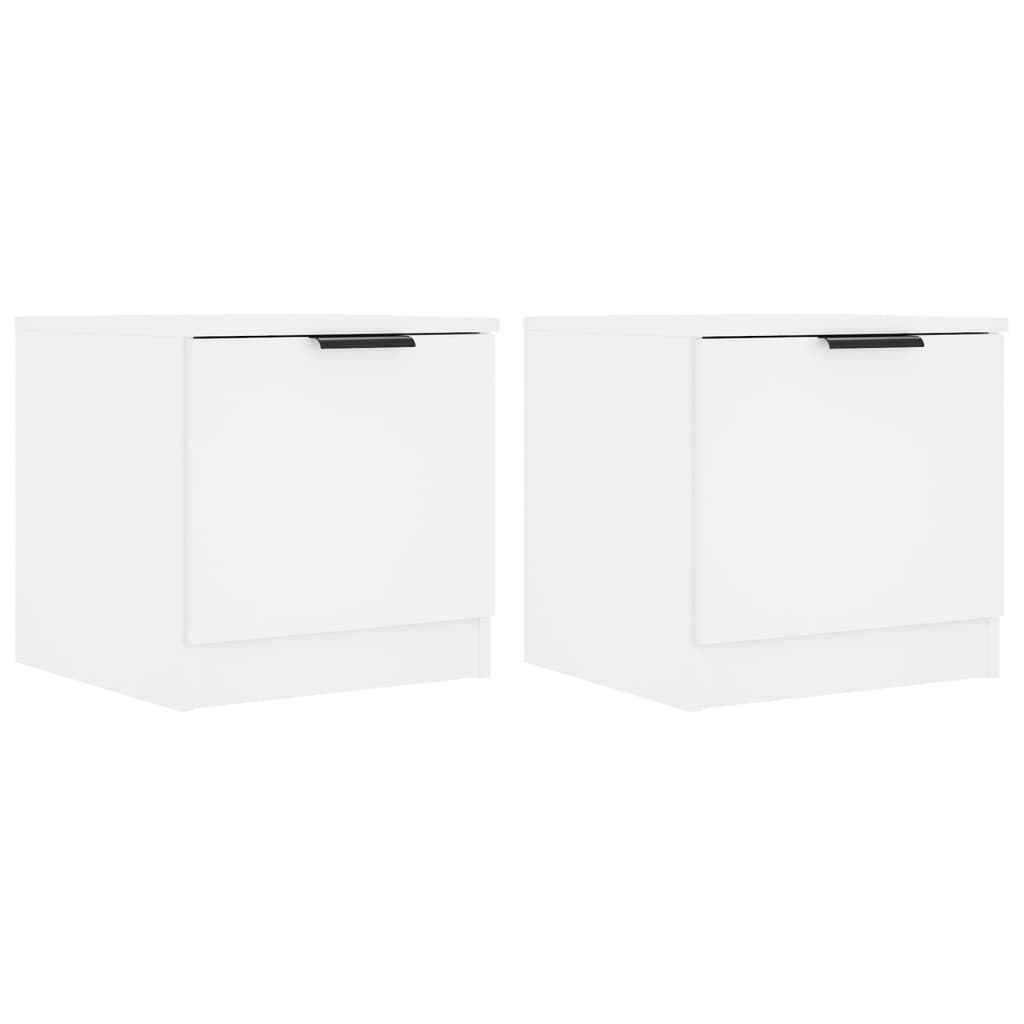 vidaXL Mesitas de noche 2 unidades color blanco 40x39x40 cm