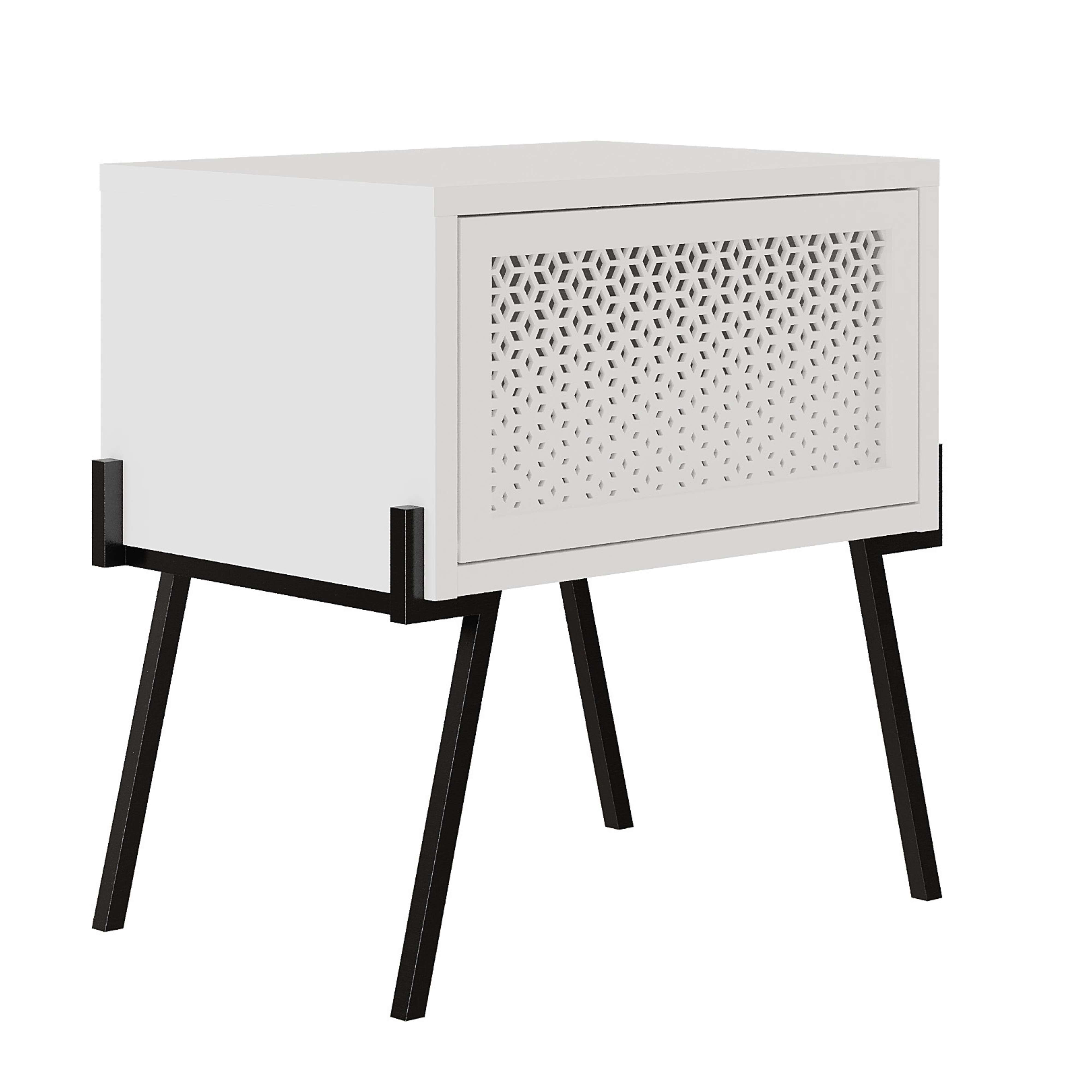 Miroytengo Mesita De Noche Misty Blanco 48x51x34cm Dormitorio