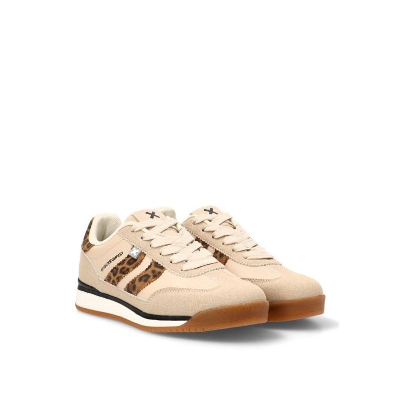 Zapatillas Casual Xti - Mujer - Suela Plana - Modelo 144587 - Color Leopardo