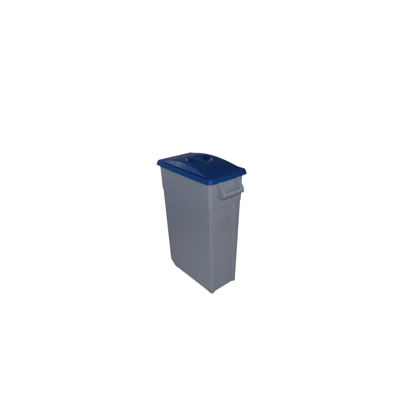 Contenedor de Residuos Zeus 65L Tapa Cerrada | Resistente, Apilable, Asa Ergonómica | Residuos Sanitarios y Comunidades