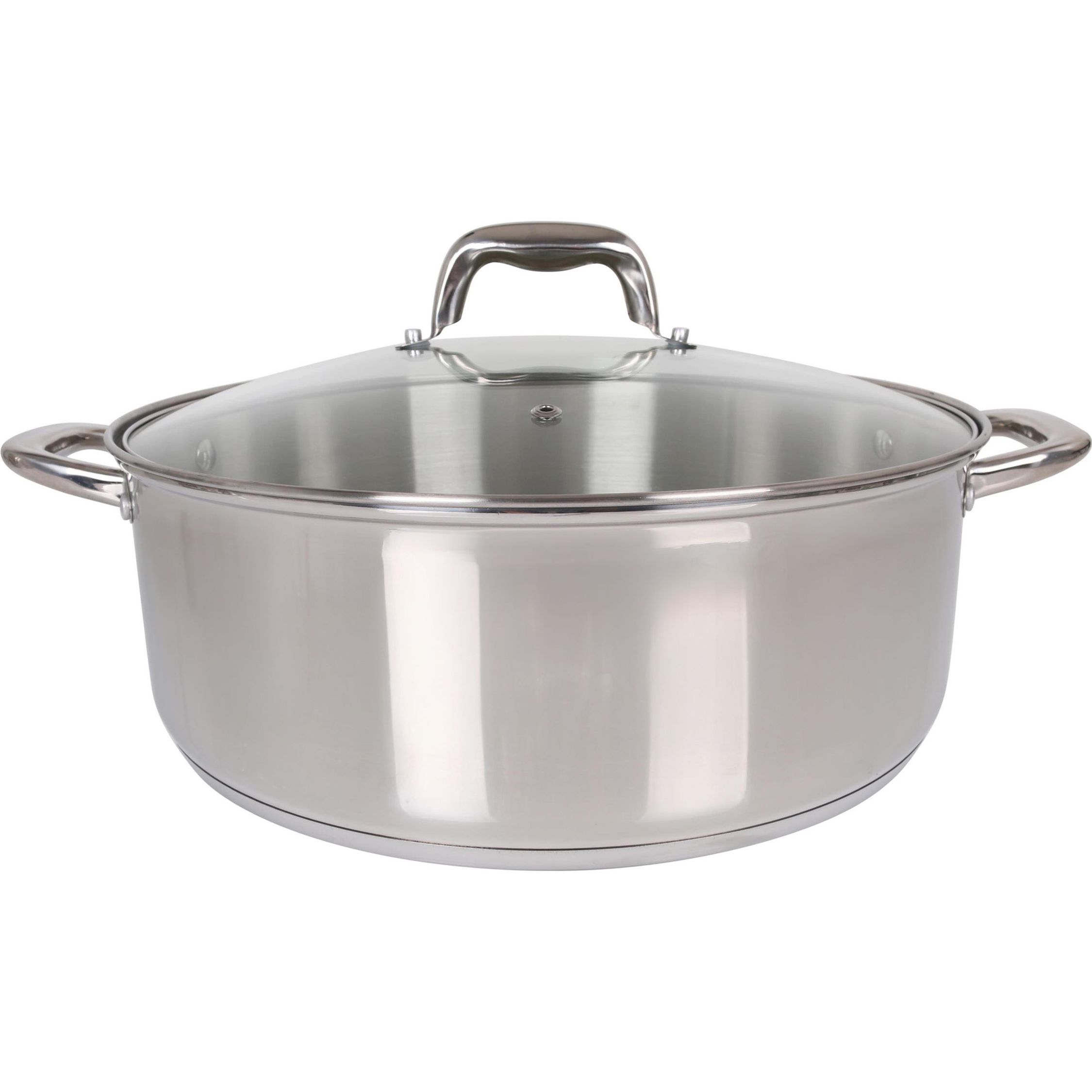 QUTTIN - CACEROLA DE ACERO APTA PARA INDUCCIÓN 32CM COLECCIÓN NEW CAESAR - Cacerola de Acero Inoxidable - Cacerola Alta Durabilidad y Resistencia al Calor - Cacerola Diseño Ergonómico y Funcional - Cacerola Compatible Todos Tipo de Cocinas | Amystyle