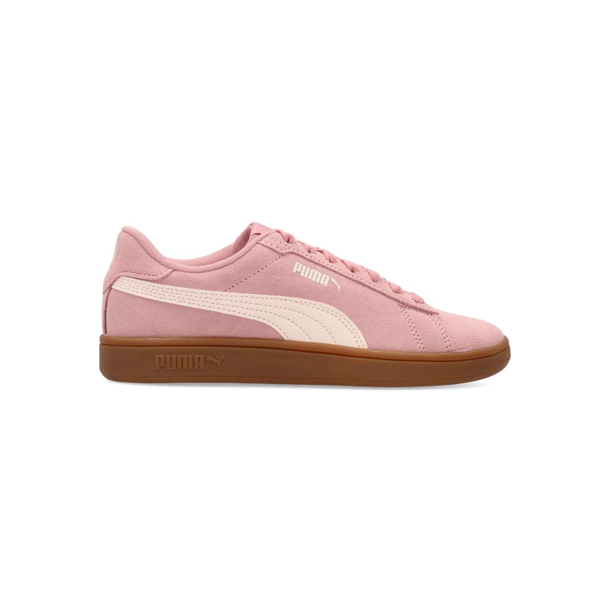 PUMA - Zapatillas sneakers Smash 3.0 para mujer, cómodas en piel ante con suela de goma color caramelo y plantilla SoftFoam acolchada extraíble