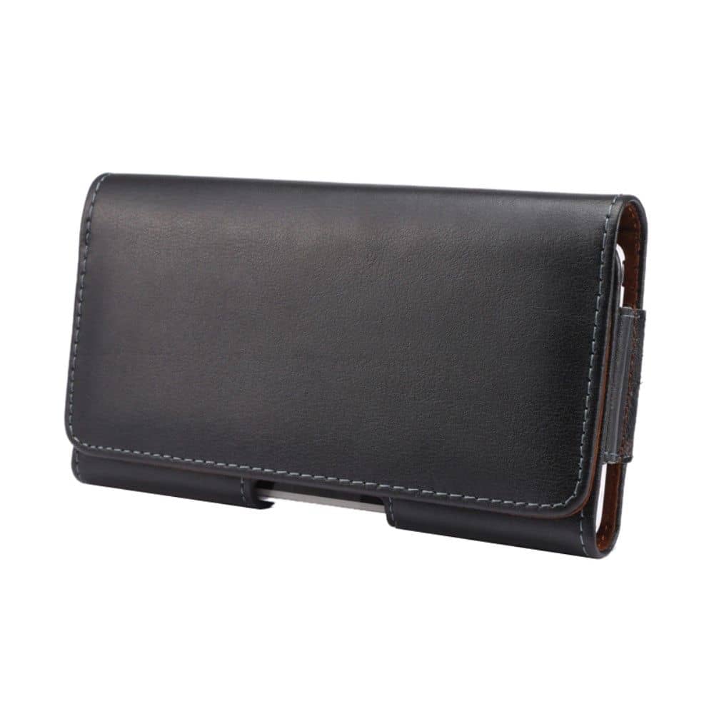 Funda Cinturon para Bbk Vivo Y21E 4G (2021) Piel Autentica Clip Horizontal - Negra