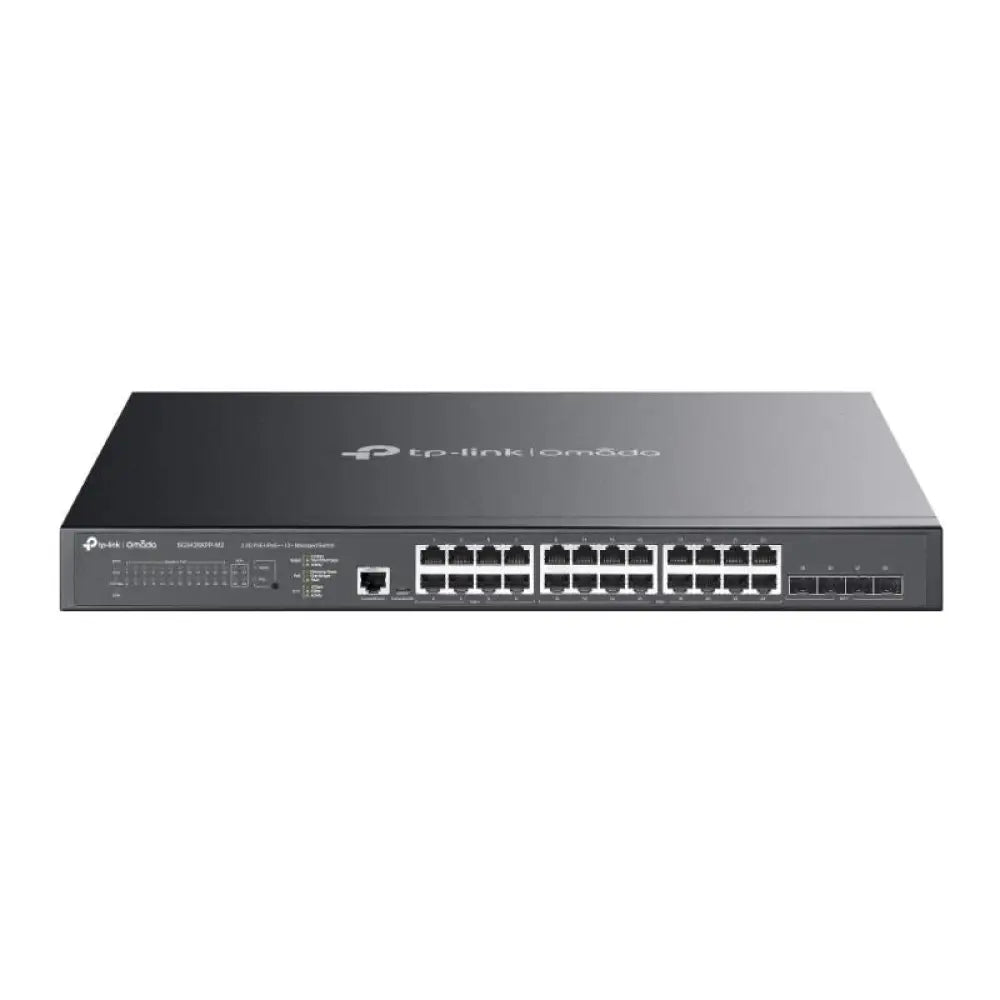 Tp-Link - Switch gestionado SG3428XPP-M2 24 puertos 2.5G con 8x PoE++ y 16x PoE+ para redes futuristas, enlace ascendente de 10G, 500W PoE, integración Omada SDN