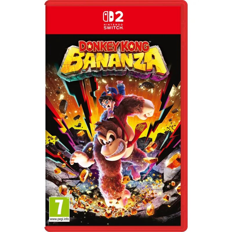 DONKEY KONG BANANZA SWITCH 2 JUEGO FÍSICO PARA NINTENDO SWITCH2 VERSIÓN ESPAÑOLA GARANTÍA EUROPEA EU WARRANTY