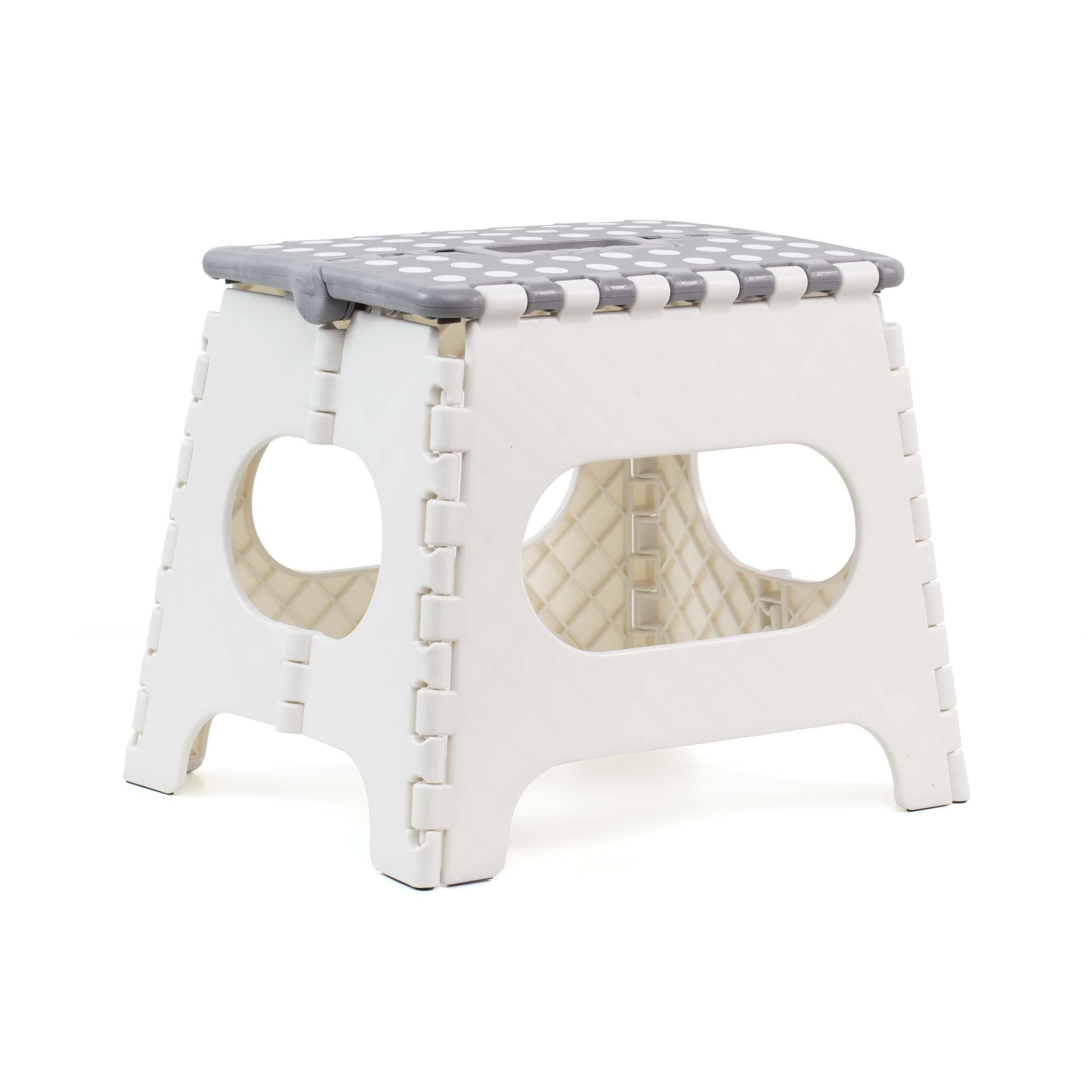 The Secret Home Taburete Plegable Multiusos PVC - Escalera Antideslizante - Reposapiés Niños - 27x29x22 Cm - Soporta 150 Kg