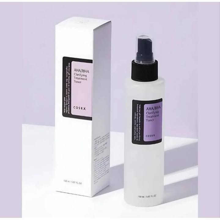 COSRX - Tónico facial AHA/BHA Clarifying Treatment con ácido glicólico y salicilato de betaina para piel apagada, pH bajo y rápida absorción, 150 ml