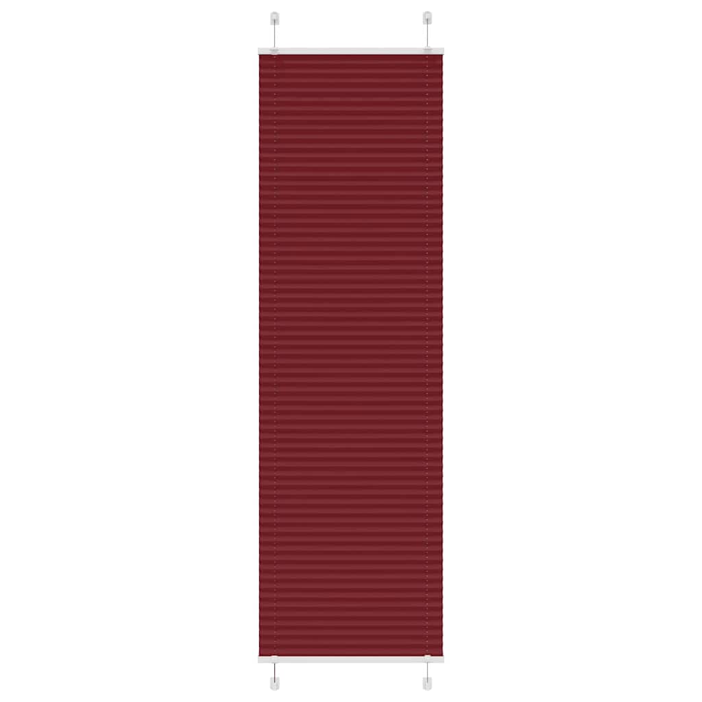vidaXL Estor Plisado rojo burdeos 55x200 cm Tela Ancho 54,4 cm