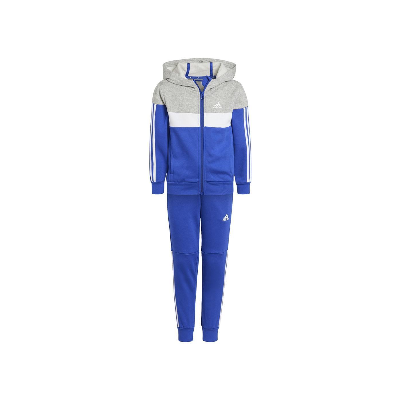 Conjunto Niño adidas 3 Stripes Azul/Blanco/Gris