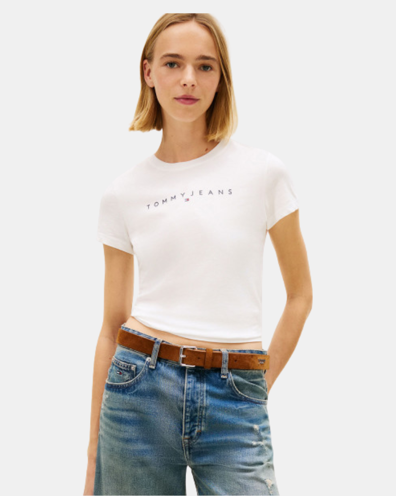 TOMMY HILFIGER DW0DW18398YBL Camisetas Manga corta Mujer Blanco