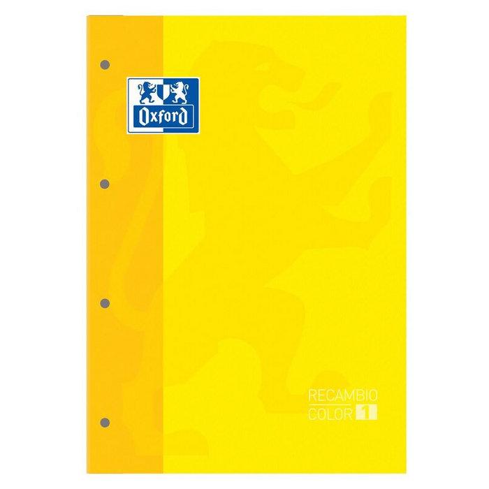 OXFORD RECAMBIO A4 4 TALADROS 80H CUADRO 5MM OXFORD AMARILLO SCHOOL