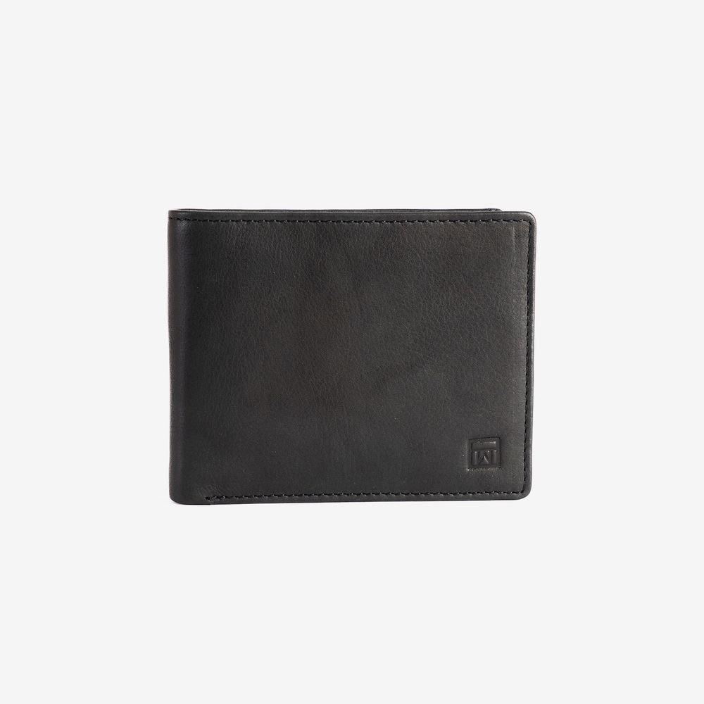 MATTIES CARTERA HOMBRE HORIZONTAL MONEDERO NEGRO NEW ANTIC 11X9CM NEW ANTIC