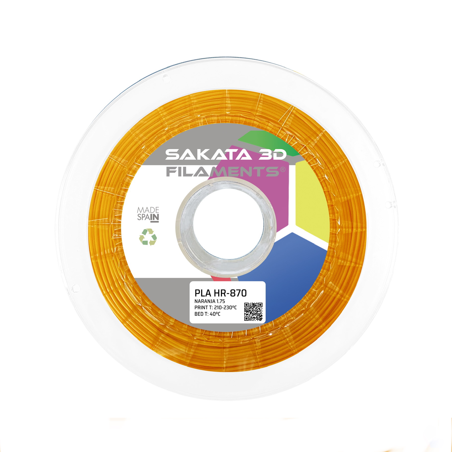 PLA HR-870  1Kg  1,75mm  Superior al PLA 850  Excelentes Prestaciones Termicas y Mecanicas  Directo de Fabrica  Marca SAKATA 3D  Filamento para impresora 3D  Filamento 3D