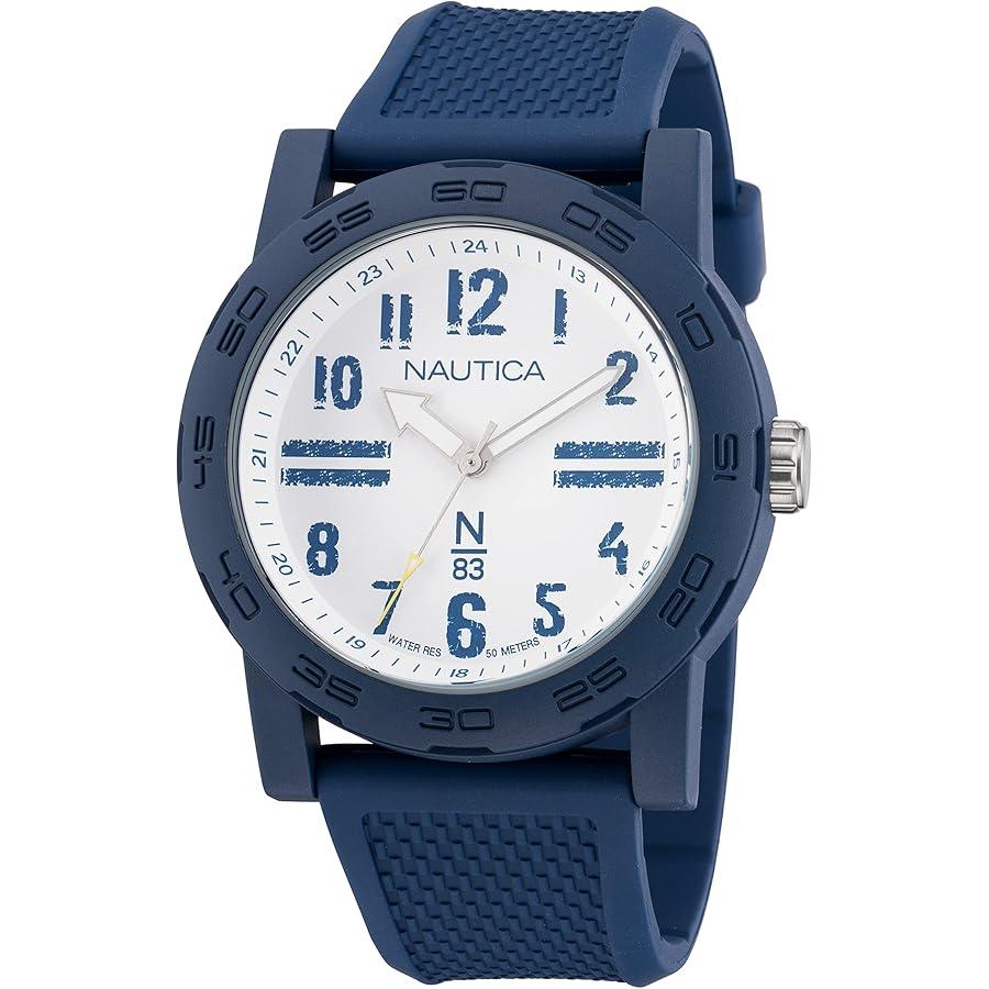 Nautica Reloj Hombre Analogico Cuarzo con Correa de Silicona NAPATS301