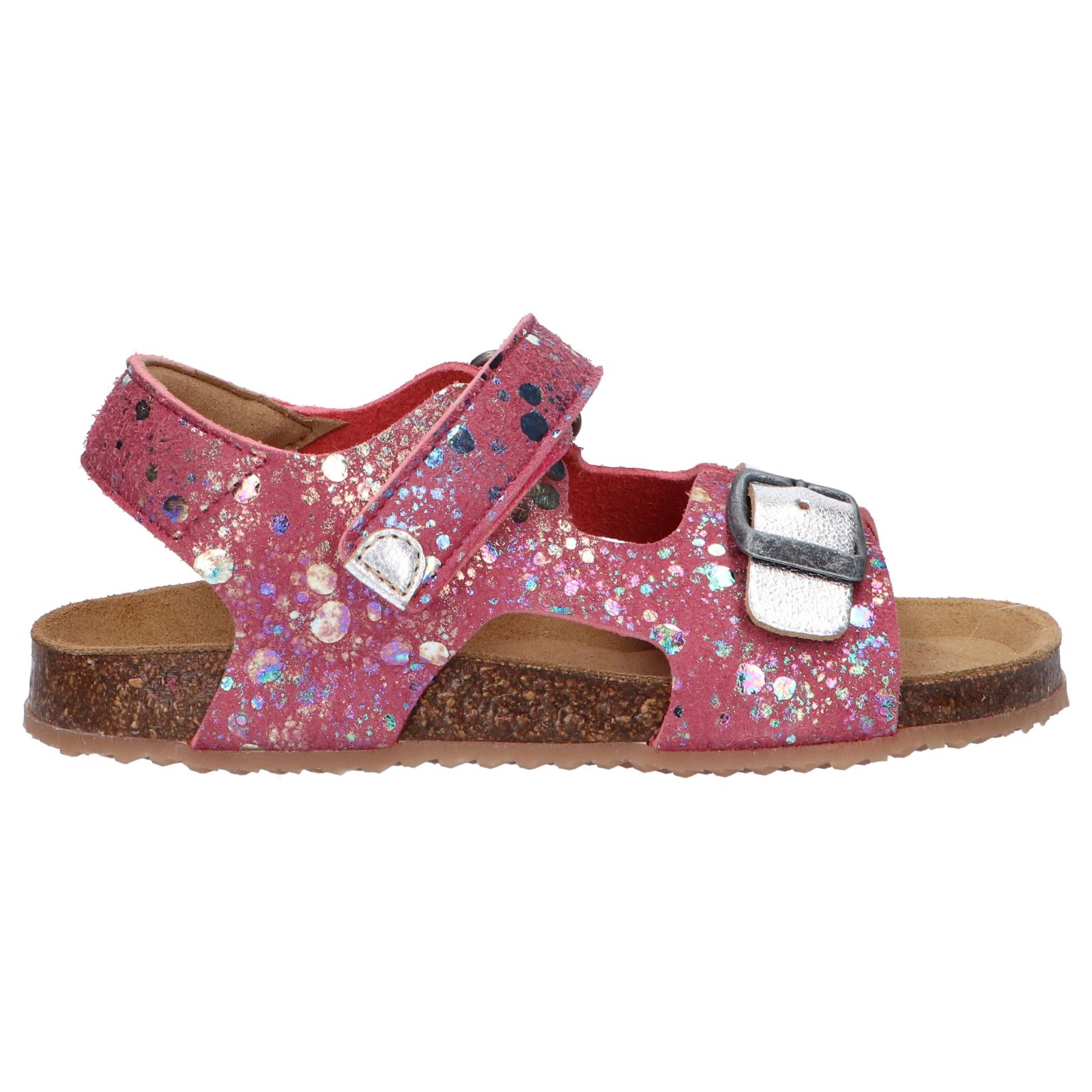 Women's and girls sandals kickers 869511 -30 fuxio 131 rose argent imprime