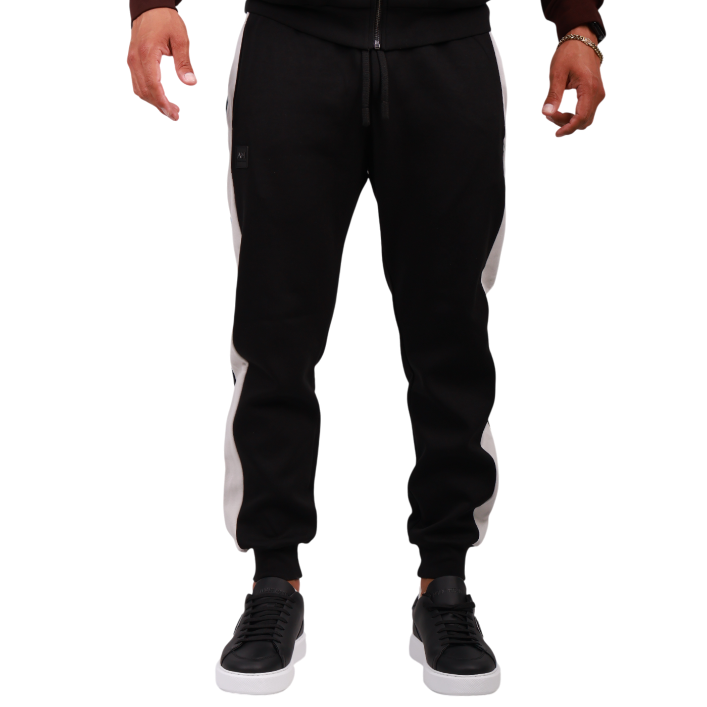 Pantalon Antony Morato Regular Fit con Bandas Hombre Negro Hombre Moderno, Ropa casual 100% Algodón