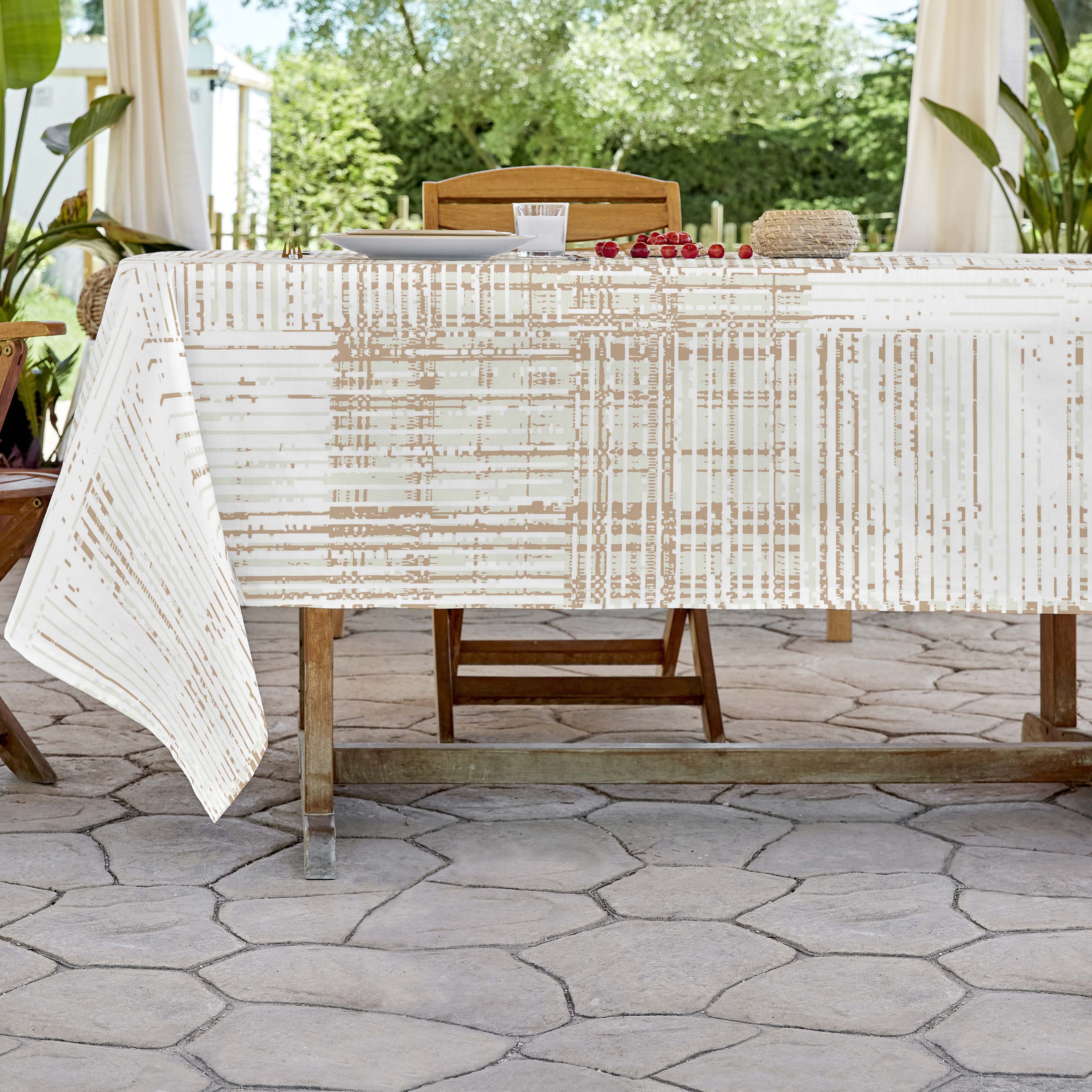 SANDAL - Mantel de Tela Estampado y Antimanchas - Mantel para Interior y Exterior - 5 modelos diferentes - Modelos Geométricos - 140x200 / 140x250