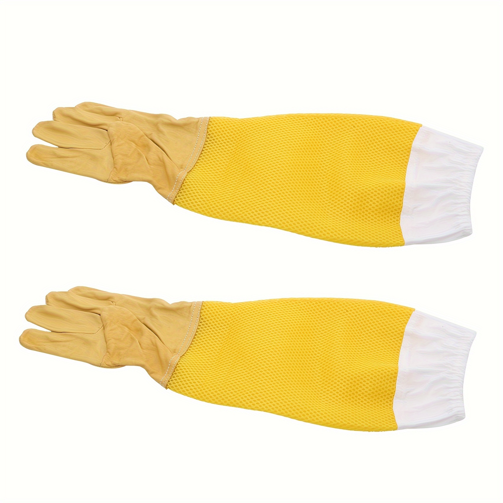 TK 1 par de guantes a prueba de abejas, guantes de malla larga transpirables a prueba de picaduras