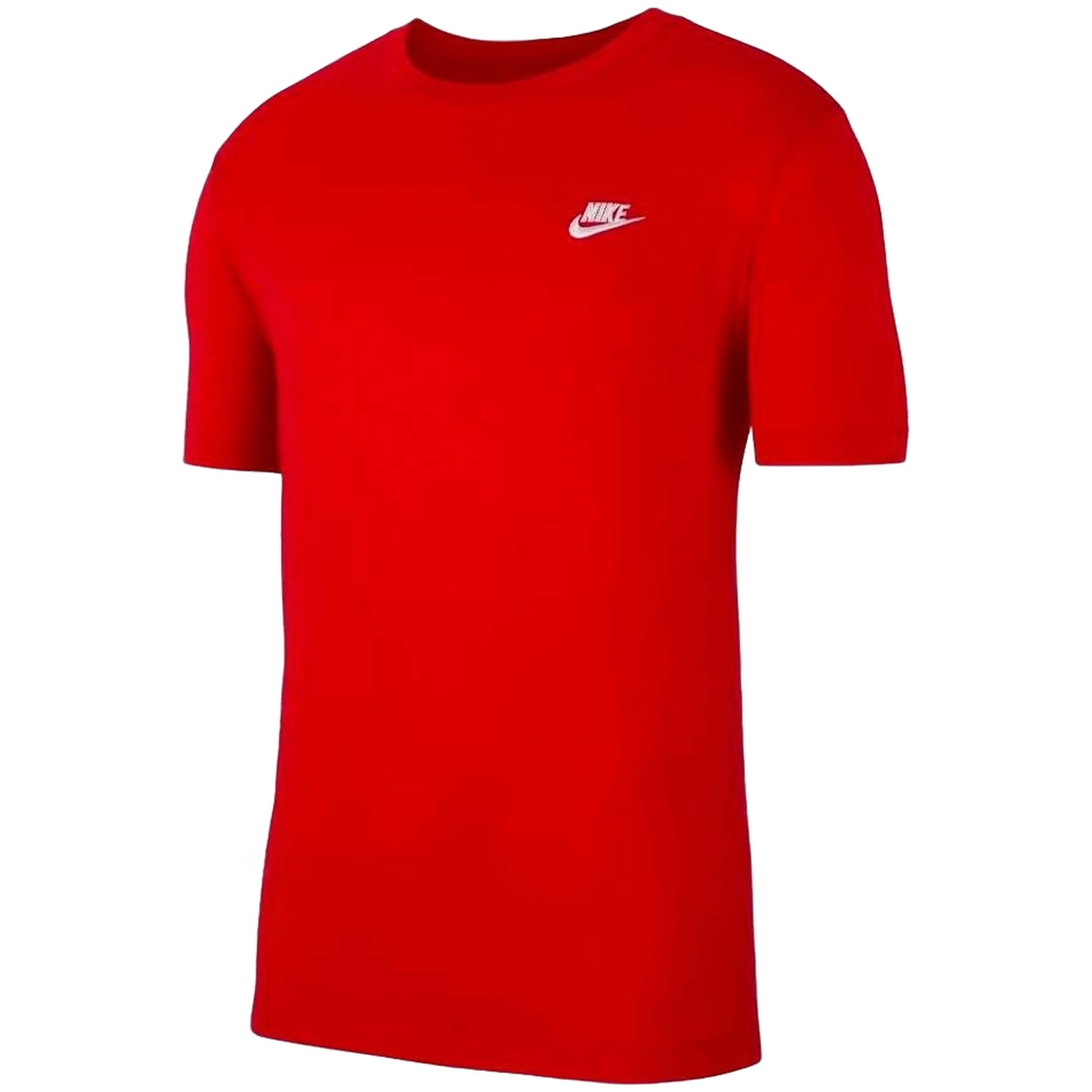 Camiseta de Manga Corta Nike Sportswear Club para hombre en color rojo