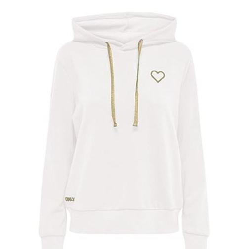 Only mod. 15312874 Sudadera con capucha con corazón bordado