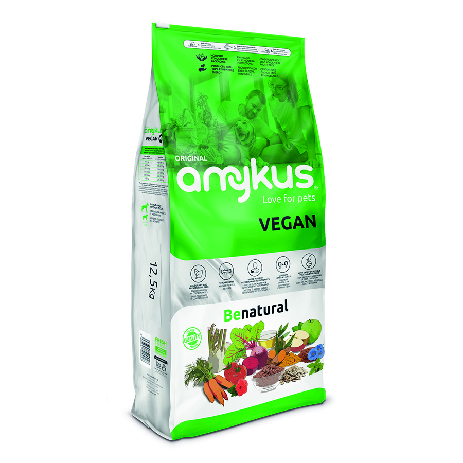 Amykus Original Vegan - Pienso Vegano para Perros Adultos - Sin Carne, con Ingredientes Naturales