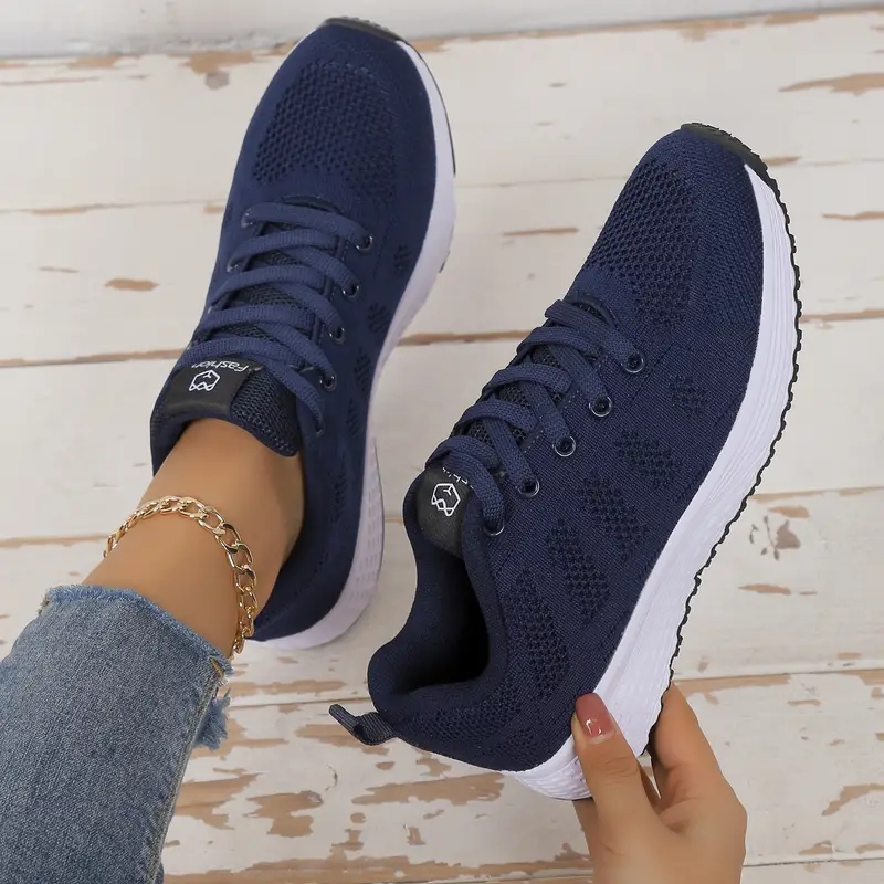 TK Zapatillas Casuales Para Mujer Transpirables De Malla Tenis Deportivos Plataforma Zapatos De Mujer Entrenadores Respirables Para Mujer