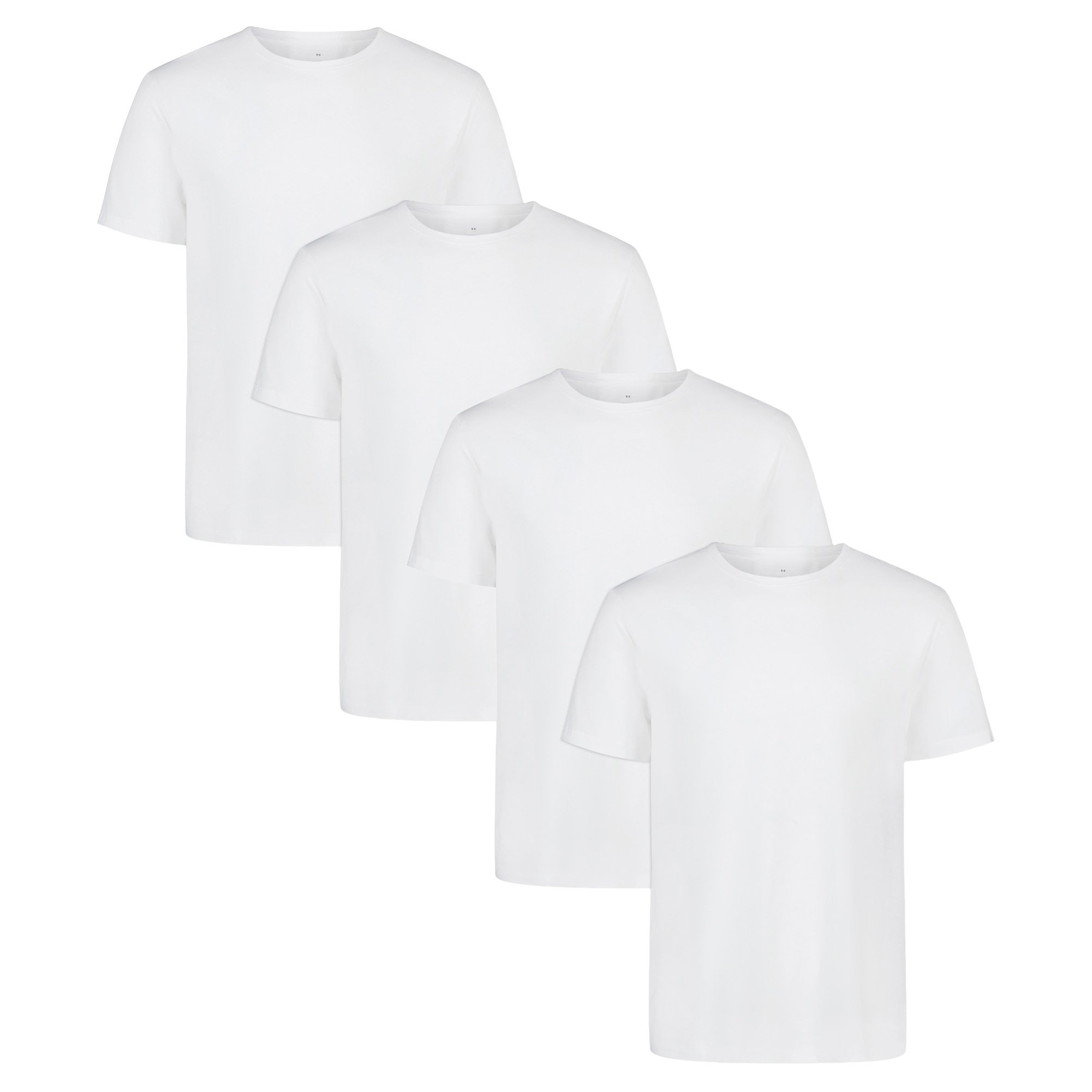 Under Armour Camiseta para hombre, pack de 4 – Performance Cotton Undershirts, lisa, cuello redondo, stretch PERF COTTON CREW NECK 4PK