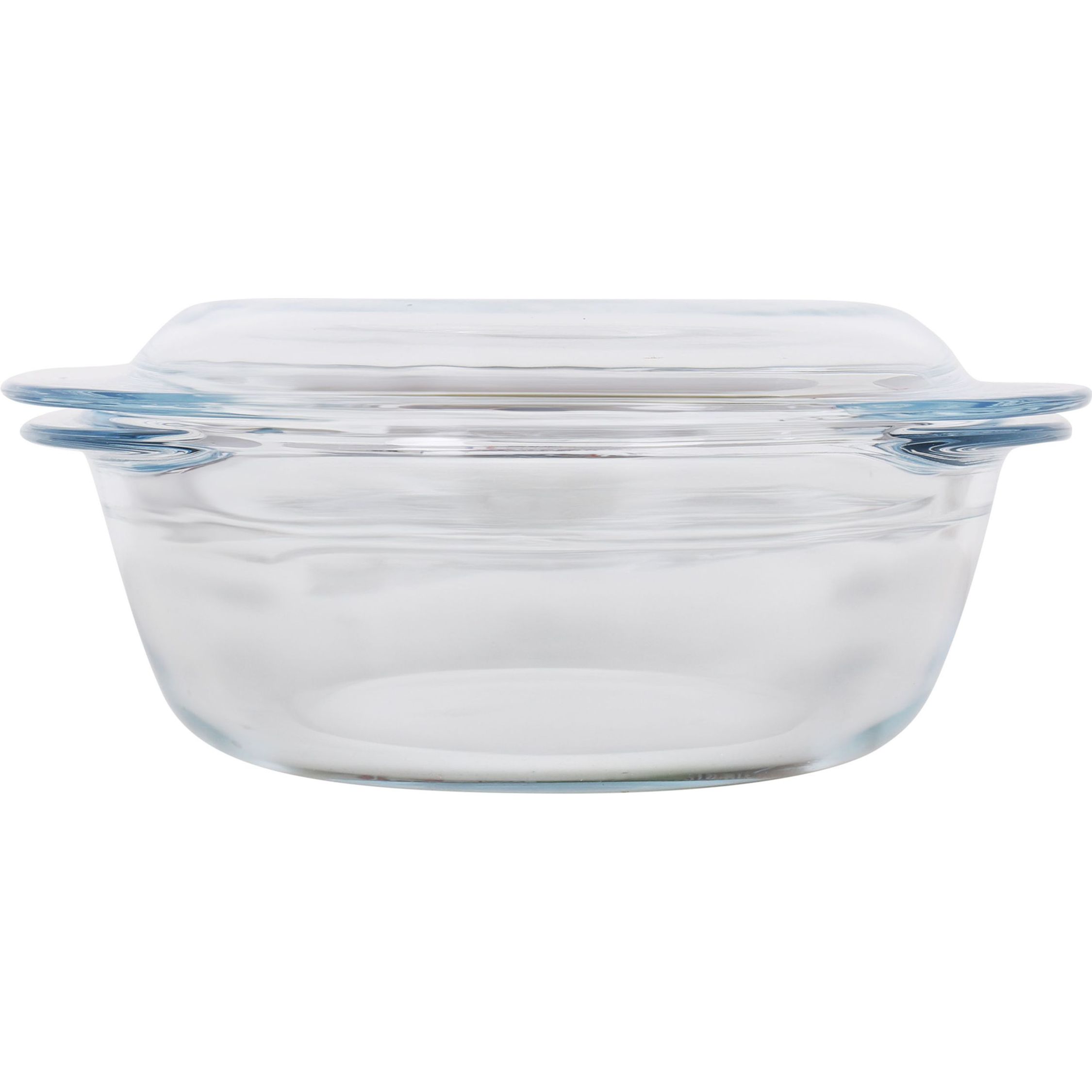 Quttin - Cacerola Vidrio Redonda 1.6+0.5L con Tapa - Versátil y Duradera, Diseño Elegante, Apta para Lavavajillas