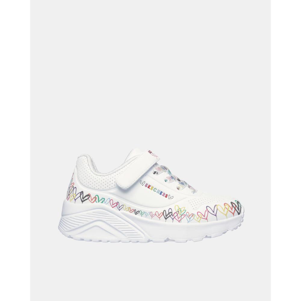 SKECHERS 314091L UNO LITE HEART CRAZE Zapatillas Infantil Blanco