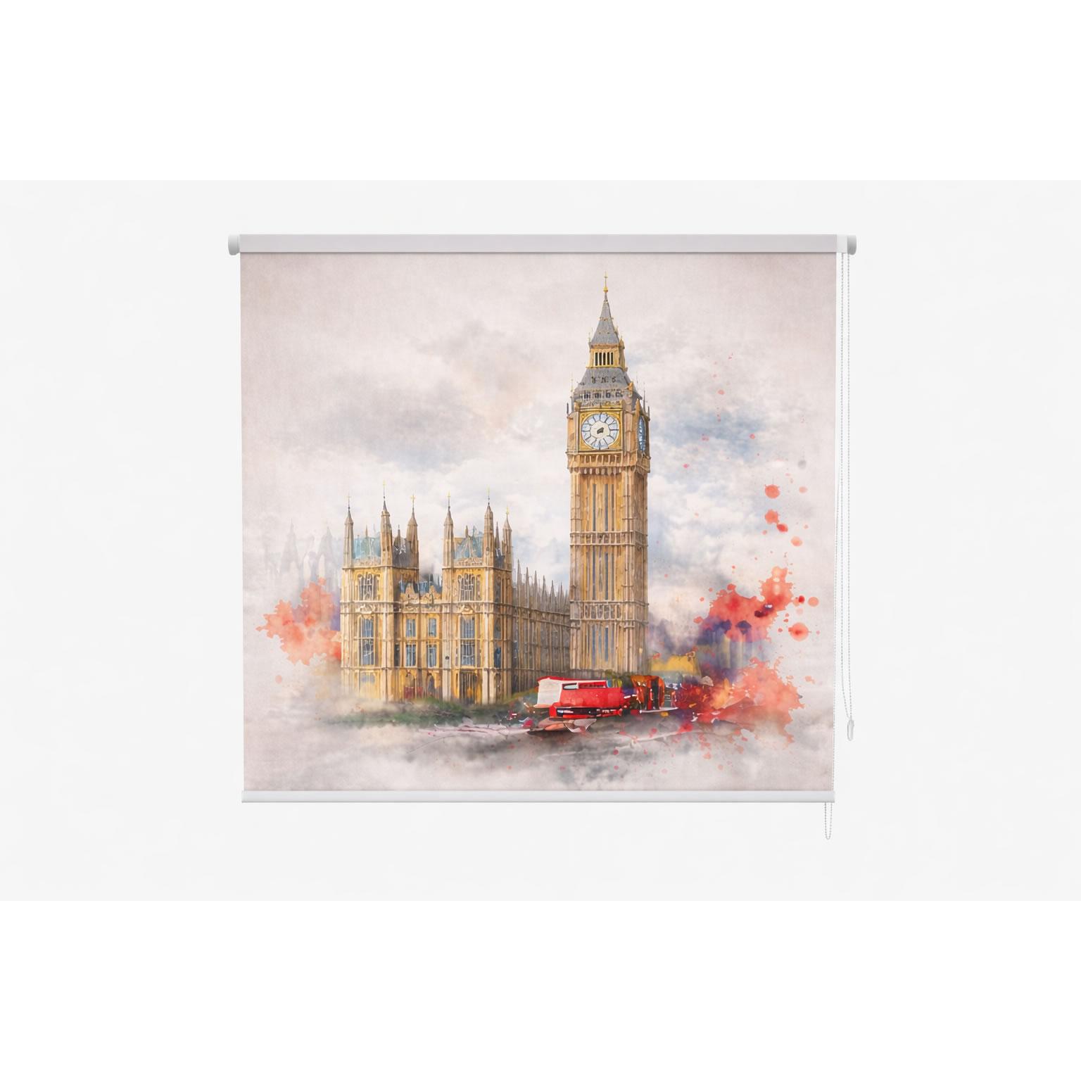 Estores Iroa - Estor Enrollable Decorativo Londres Big Ben – Estor Translúcido de Ciudades