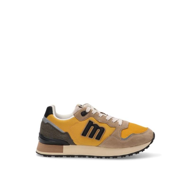 Zapatillas Casual Mustang - Hombre - Suela Plana - Modelo 84427 - Color Amarillo