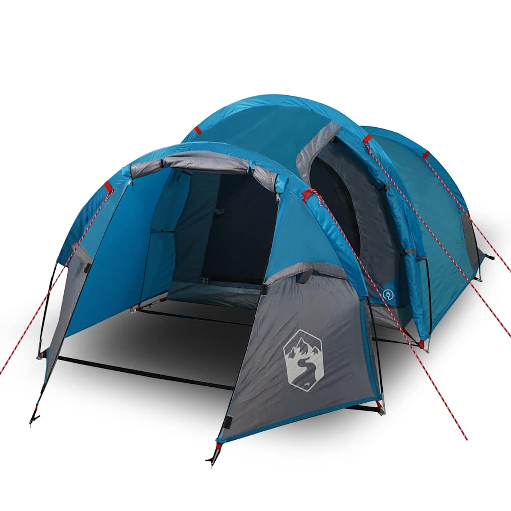 vidaXL Tienda de Camping con Túnel 4 Personas Impermeable Toldo Camping Color orange,  Azul,  Verde y mas