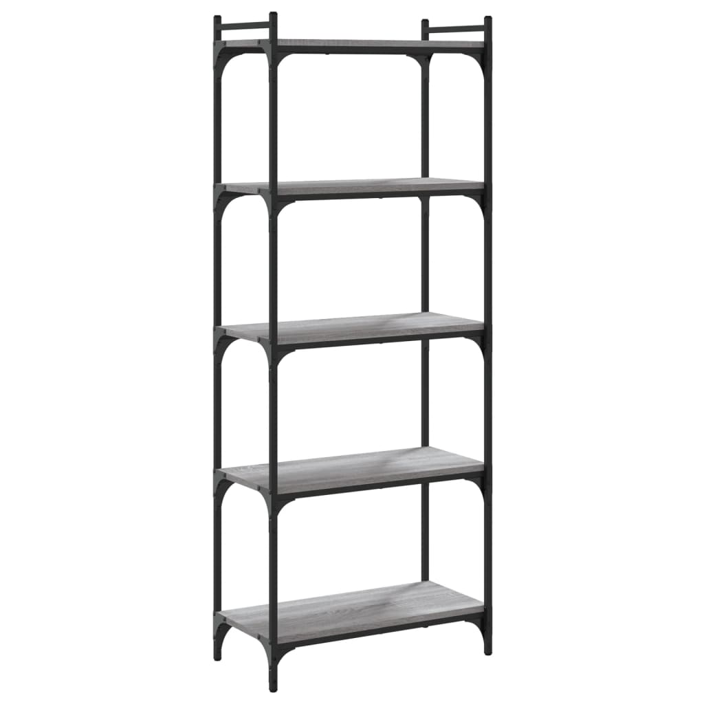 Vidaxl Librería 5 Estantes Madera Ingeniería 60x30x154cm Negro