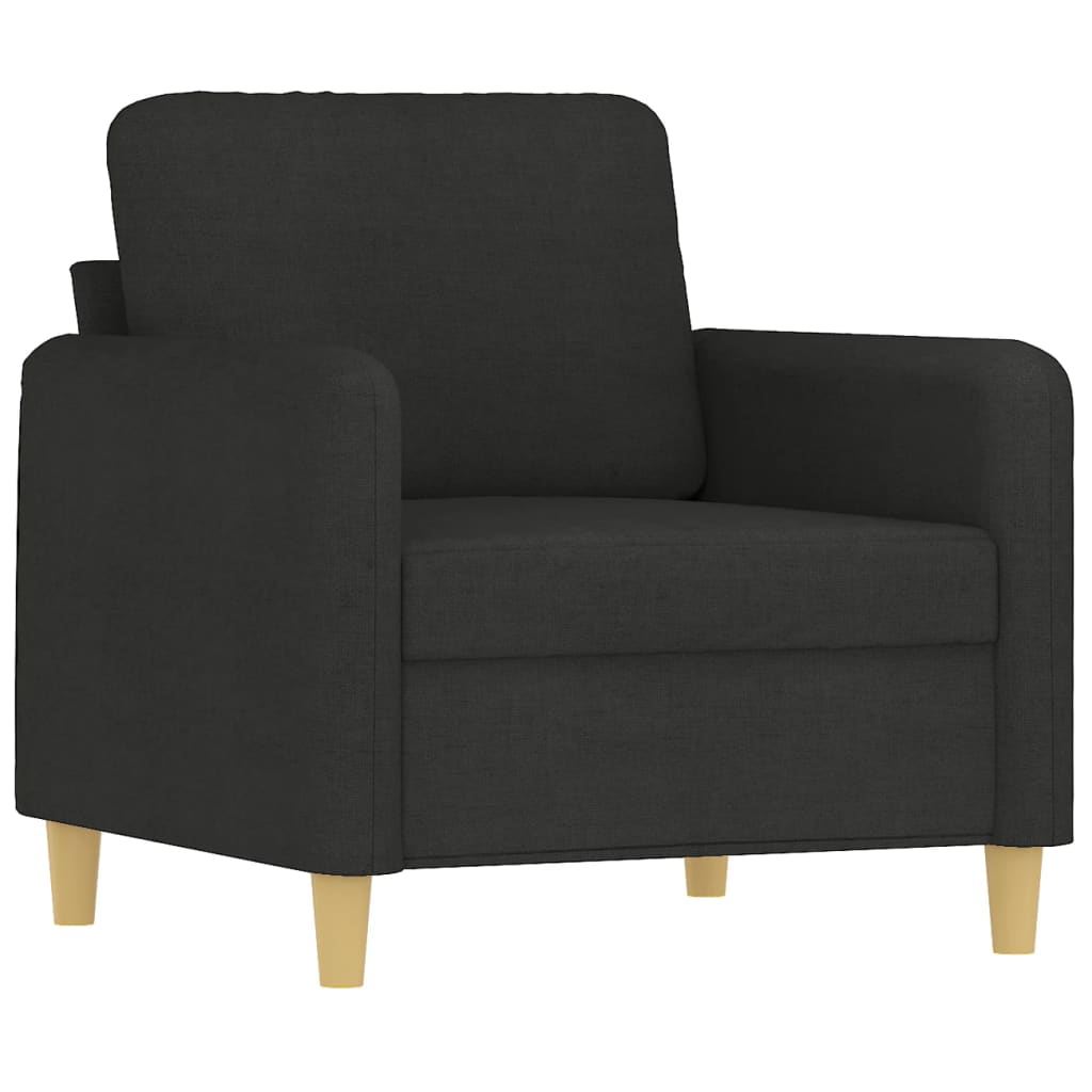 vidaXL Sillón de tela negro 60 cm