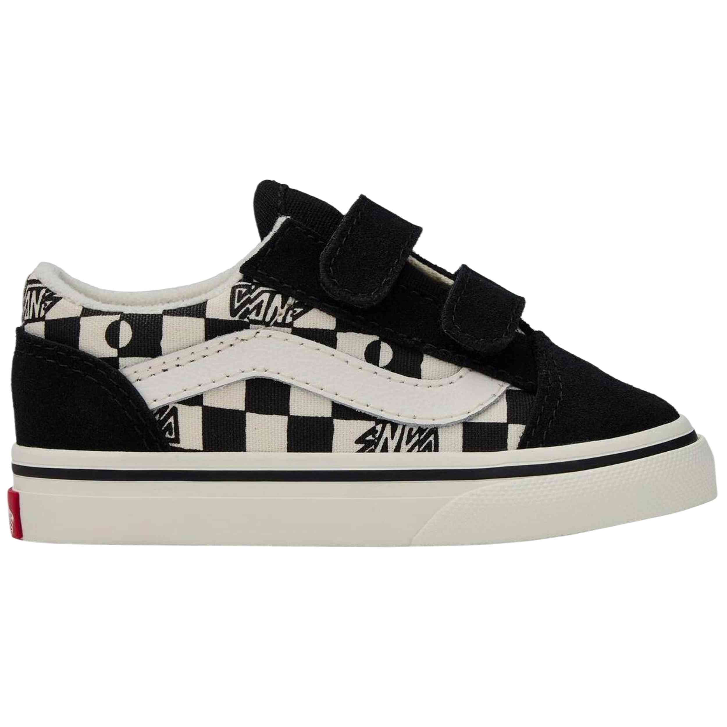 Zapatillas Vans modelo Old Skool V "Checkerboard Black White" para Niños en color Negro