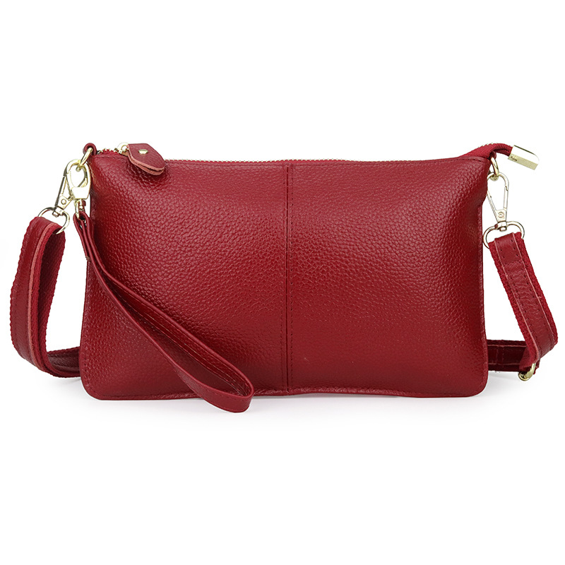 Bolsos cruzados pequeños de cuero genuino para mujer, mini bolsos de hombro, carteras